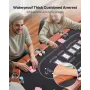 VEVOR sammenklappeligt pokerbord, 8 spillere 1828,8 mm sammenklappeligt casino fritidsbord med polstrede skinner og kopholdere,