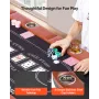 VEVOR sammenklappeligt pokerbord, 8 spillere 1828,8 mm sammenklappeligt casino fritidsbord med polstrede skinner og kopholdere,