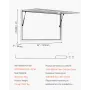 VEVOR Koncessionsvindue 135x84 cm, Aluminiumslegeringsramme Servicevindue til Food Truck, op til 85 graders stativ