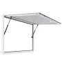 Concession Window 135x84 cm, Aluminum Alloy Frame Service Window for Food Truck, Up to 85 Degrees Stand Serving Window with Awni