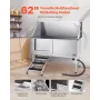 VEVOR Stainless Steel Dog Washing Station, 157.48 cm Pet Grooming Tub w/ Stairs, PE Water Filter Board, Faucet & Showerhead & So