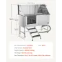 VEVOR Stainless Steel Dog Washing Station, 157.48 cm Pet Grooming Tub w/ Stairs, PE Water Filter Board, Faucet & Showerhead & So