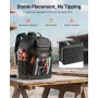 Tool Backpack, 56 Pockets, Heavy-duty Tools Storage Organizer Bags with Molded Base, Electrician Jobsite Backpack for Constructi