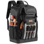 VEVOR Tool Backpack, 56 Pockets, Heavy-duty Tools Storage Organizer Bags with Molded Base, Electrician Jobsite Backpack for Cons
