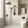 VEVOR Shower Faucet Set, Rainfall Bathroom Shower System with 12-Inch (30.5cm) Round Rain Shower Head and Handheld Spray, Wall M