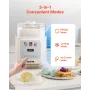 Upright Automatic Ice Cream Maker with Built-in Compressor, 1L No Pre-freezing Gelato Maker & Frozen Yogurt Machine, 4 Modes Ele