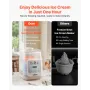 Upright Automatic Ice Cream Maker with Built-in Compressor, 1L No Pre-freezing Gelato Maker & Frozen Yogurt Machine, 4 Modes Ele