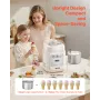 VEVOR Upright Automatic Ice Cream Maker with Built-in Compressor, 1L No Pre-freezing Gelato Maker & Frozen Yogurt Machine, 4 Mod