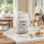 Upright Automatic Ice Cream Maker with Built-in Compressor, 1L No Pre-freezing Gelato Maker & Frozen Yogurt Machine, 4 Modes Ele