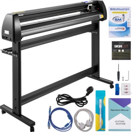 Vinyl Cutter Machine, 53" Vinyl Plotter, LCD Display Plotter Cutter, Three Adjustable  Pinch Rollers Sign Cutting Plotter,