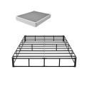 Box Spring Queen Size Bed Frame with Fabric Cloth 79.1L x 59.6W x 9.1H in