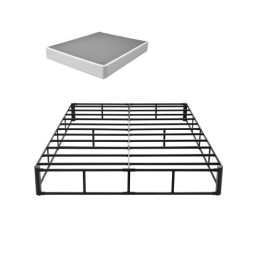 Box Spring Queen Size Bed Frame with Fabric Cloth 79.1L x 59.6W x 9.1H in