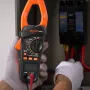 Digital Clamp Meter T-RMS, 6000 Counts, 1000A Clamp Multimeter Tester, Measures Current Voltage Resistance Diodes Continuity Dat