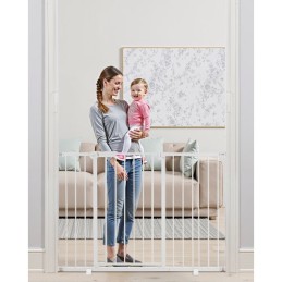 Baby Gate 26-48 Inches Adjustable Width 36 Inches High Dog Gate White