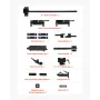 Pro Grind Sharpening System, Multi-Grind Sharpening Jig for 152mm & 203mm Bench Grinder - with Platform Jig, Tool Rest Bar, Setu
