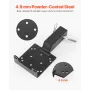 Winch Mount, 3600 lbs / 1633 kg Load Capacity, Trailer Hitch Winch Mount with 50.8 mm Receiver, 2/4 Winch Bolt Holes, Powder Coa