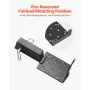 Winch Mount, 3600 lbs / 1633 kg Load Capacity, Trailer Hitch Winch Mount with 50.8 mm Receiver, 2/4 Winch Bolt Holes, Powder Coa