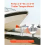 Boat Trailer Winch Stand with Roller, Adjustable Height 365-548 mm, Boat Winch Mount with U-Bolts for 50.8-76.2 mm W x 76.2-101.