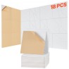 18 Pack Acoustic Wall Panels 11.8 x 11.8 x 0.4 inch Self-Adhesive White