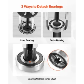 VEVOR 21-in-1 Bearing Puller Set, 21 PCS 3-Jaw Hook Puller for Internal External Bearings and Bearing Without Inner Shaft, Multi