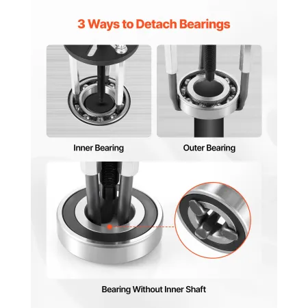 VEVOR 21-in-1 Bearing Puller Set, 21 PCS 3-Jaw Hook Puller for Internal External Bearings and Bearing Without Inner Shaft, Multi