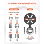 21-in-1 Bearing Puller Set, 21 PCS 3-Jaw Hook Puller for Internal External Bearings and Bearing Without Inner Shaft, Multifuncti