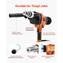 Diamond Core Drilling Machine, 20-160 mm Drilling Diameter, Handheld Dry and Wet Concrete Core Drill Rig with 4 Drill Bits, 0-18