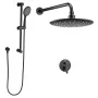 VEVOR Shower Faucet Set, Rainfall Bathroom Shower System with 9-Inch (23cm) Round Rain Shower Head and Handheld Spray, Wall Moun