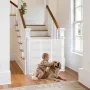 Retractable Baby Gate, 870 mm Tall, Extends up to 1800 mm Wide, Retractable Gate for Kids or Pets, Mesh Material, Easy to Instal