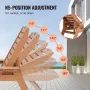 Chaiselong Chair, 181 kg Vægtkapacitet, 6 Positioner Justerbar