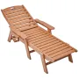 Chaise Lounge Chair, 181 kg Weight Capacity, 6 Positions Adjustable Patio Lounge Chair, Outdoor HDPE Lounge Chair with Backrest 