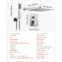 VEVOR Shower Faucet Set, Rainfall Bathroom Shower System with 12-Inch (30.5cm) Square Rain Shower Head and Handheld Spray, Wall 