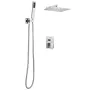 VEVOR Shower Faucet Set, Rainfall Bathroom Shower System with 12-Inch (30.5cm) Square Rain Shower Head and Handheld Spray, Wall 