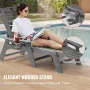 Chaise Lounge Chair, 181 kg Weight Capacity, 6 Positions Adjustable Patio Lounge Chair, Outdoor HDPE Lounge Chair with Backrest 