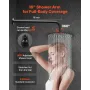 VEVOR Shower Faucet Set, Rainfall Bathroom Shower System with 10-Inch (25.4cm) Round Rain Shower Head and Handheld Spray, Wall M