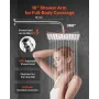 Shower Faucet Set, Rainfall Bathroom Shower System with 10-Inch (25.4cm) Square Rain Shower Head and Handheld Spray, Wall Mounte