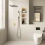 brusehanesæt, brusesystem med regnbadeværelse med 12-tommer