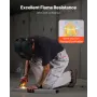 FR Pants for Men, 100% Cotton, Flame-Resistant Cargo Pants with Multi-Pockets and Elastic Waist, Reinforced Tear-proof Stitching