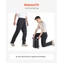 FR Pants for Men, 100% Cotton, Flame-Resistant Cargo Pants with Multi-Pockets and Elastic Waist, Reinforced Tear-proof Stitching