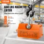 Magnetic Lifter, 660 lbs/300 kg Pulling Capacity, 2.5 Safety Factor, Neodymium & Steel, Lifting Magnet with Release, Permanent L