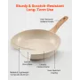 Frying Pan Skillet, Aluminum Egg Fry Pans, 3 Pcs (200, 240, 280 mm), Nonsitck Ceramic Heavy-Duty Skillets with Heat-Resistant Ha