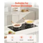 Frying Pan Skillet, Aluminum Egg Fry Pans, 3 Pcs (200, 240, 280 mm), Nonsitck Ceramic Heavy-Duty Skillets with Heat-Resistant Ha