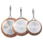 Frying Pan Skillet, Aluminum Egg Fry Pans, 3 Piece (200, 270, 300 mm), Nonsitck Ceramic Heavy-Duty Skillets with Heat-Resistant 