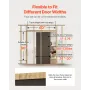 Pocket Door Frame Kit, for 610-762mm Wide 2032mm High Door, Pocket Door Kit with Two-Way Soft Close Mechanism, Slide Smoothly Qu