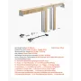 VEVOR Pocket Door Frame Kit, til 610-762 mm bred 2032 mm høj dør, Pocket Door Kit med to-vejs blød lukkemekanisme, glide glat