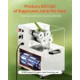 Commercial Sugar Cane Juicer, 800W Electric Sugarcane Juicer Machine with 300KG/H High Output, 4 Stainless Steel Rollers, Sugar 