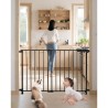 Baby Gate 29.5-43 Inches Adjustable Width 28 Inches High Dog Gate Black