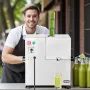 Commercial Sugar Cane Juicer, 800W Electric Sugarcane Juicer Machine with 300KG/H High Output, 4 Stainless Steel Rollers, Sugar 