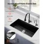 84 cm køkkenvask arbejdsstation, undermonteret granitvask