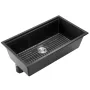 84 cm Kitchen Sink Workstation, Undermount Granite Sink, Drop-In Single Bowl Farmhouse Basin with Multiple Accessories, Househol